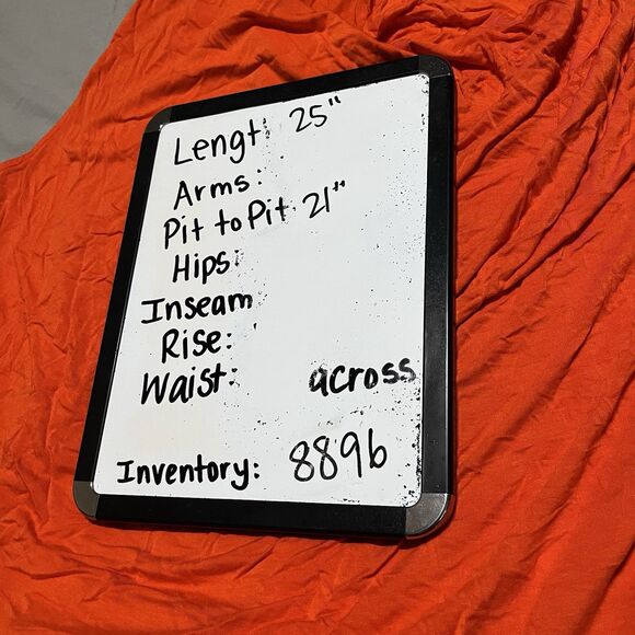 One A Orange Scoop Drape Neck Sleeveless Top Stretch Womens Size M - Picture 9 of 9